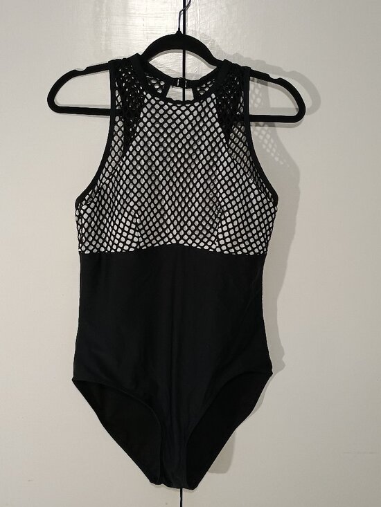 Piha Swimwear New Zealand Other - Piha Black Mesh High Neck One Piece Swimsuit Cutout Back Padded Cups Swimwear